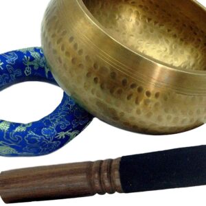 Unitedprime Meditation Bowl Professional Quality Hand Hammered Tibetan Singing Bowl Seven Metals Musical Instrument Healing