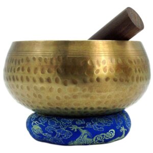 Unitedprime Meditation Bowl Professional Quality Hand Hammered Tibetan Singing Bowl Seven Metals Musical Instrument Healing