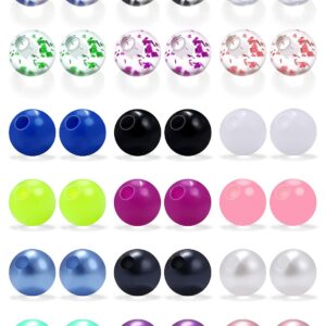 Kridzisw 20G Plastic Piercing Replacement Ball Clear Lip Labret Monroe Medusa Eyebrow Septum Ring Tragus Gartilage Helix Rook Daith Conch Earring Stud Berbell Bar Ball Piercing Jewelry Women Men 3mm