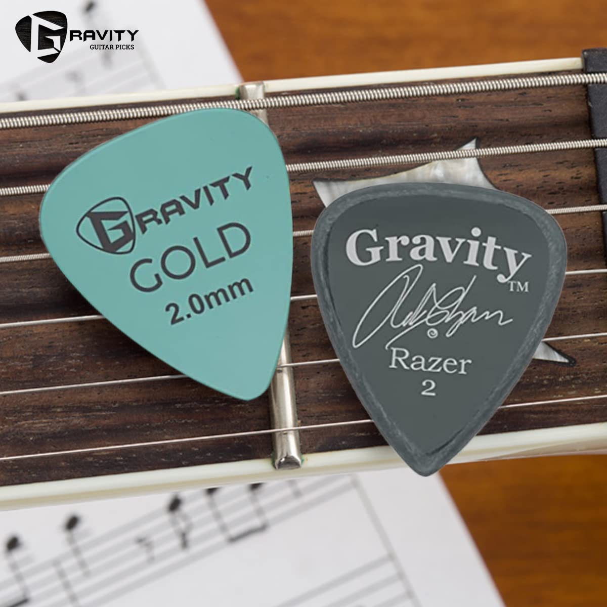 Gravity Acrylic Variety Pack Guitar Picks | Polished Bevels, Brighter, Louder Sound & Tighter Grip| Available in Different Packs - Made in the USA