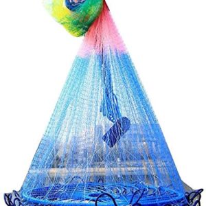 Zjnhl Fishing Equipment/Fishing Net Hand Throwing Net for Fishing A Variety of Materials, A Variety (Size : Height 3.6m Steel) (Size : Height 2.4m Steel)