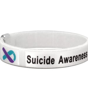 25 Pack Suicide Awareness Bangle Bracelets - Wholesale Bracelets for Suicide Awareness