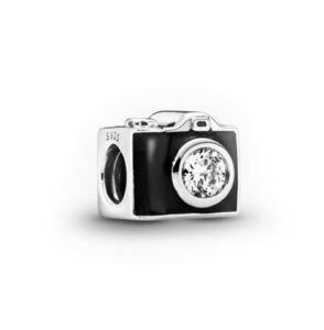 minijewelry vintage black camera charm fits pandora bracelets photographer journalist women sterling silver birthday christmas