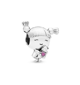 minijewelry cute little girl charm compatible with pandora bracelets necklaces pendants gift sister family sterling silver beads mom daughter birthday christmas