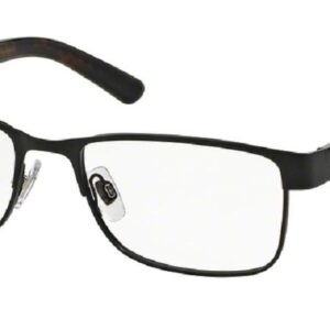 POLO RALPH LAUREN PH1157 9038 53M Matte Black Rectangular Eyeglasses For Men + BUNDLE with Designer iWear Eyewear Kit