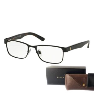 POLO RALPH LAUREN PH1157 9038 53M Matte Black Rectangular Eyeglasses For Men + BUNDLE with Designer iWear Eyewear Kit