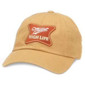 american needle miller high life beer ballpark adjustable baseball dad hat