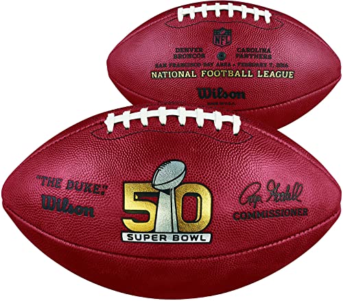 Sports Memorabilia - Super Bowl 50 Wilson Official Game Football - NFL Balls