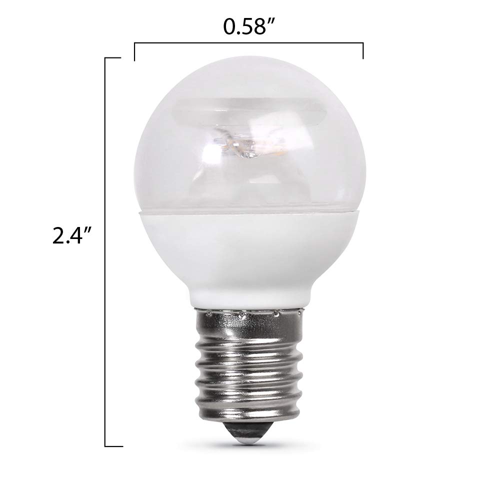 Feit Electric BP25S11N/SU/LED/6 25-Watt EQ Non-DM E17 Base S11 Specialty LED Light Bulb, 6-Pack, 2.2/1.4