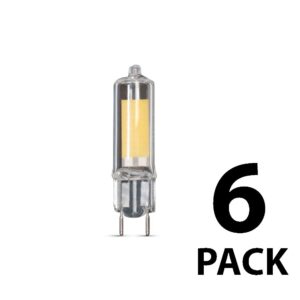 Feit Electric BP35G8/830/LED/6 35-Watt EQ DM G8 Base T4 Specialty LED Light Bulb, 6-Pack