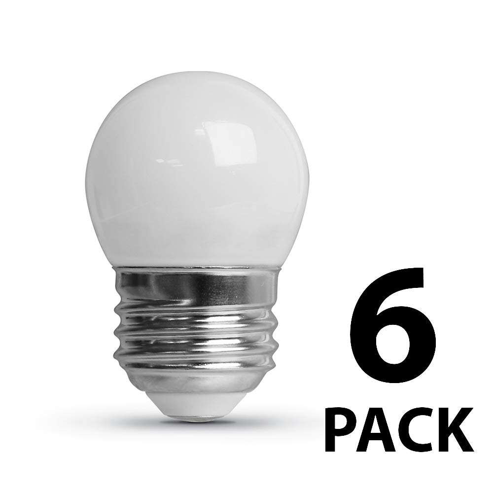 Feit Electric BP71/2S/W/LED/6 7.5-Watt EQ Non-DM E26 Base S11 Frost Specialty LED Light Bulb, 6-Pack