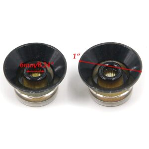 FarBoat 4Pcs Guitar Volume Tone Control Knob UFO Shape for LP Electric Guitar (Black and Gold)