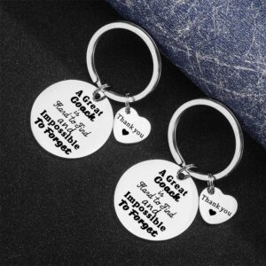 YF FY 2pcs Coach Keychains Sports Coach Gifts for Men Women Thank you keychains for Football Basketball Baseball Swimming Soccer coach