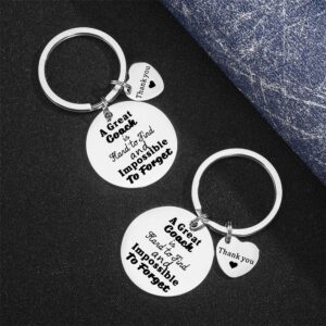 YF FY 2pcs Coach Keychains Sports Coach Gifts for Men Women Thank you keychains for Football Basketball Baseball Swimming Soccer coach