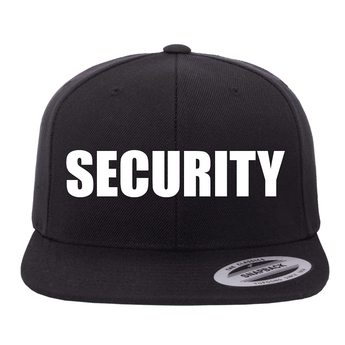 SECURITY Baseball Cap Hat Snapback by 6ixset - Flexfit Yupoong 6089M 6-Panel Black