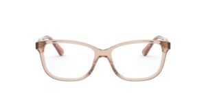 coach hc6143 prescription eyewear frames, transparent peach/demo lens, 52 mm