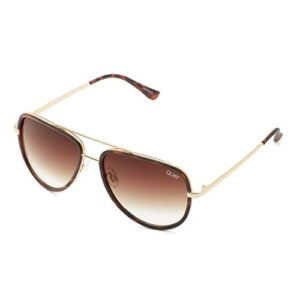 Quay - Sunglasses for Men & Women, Aviator Lenses with UV Protection (All In Medium, Tortoise)