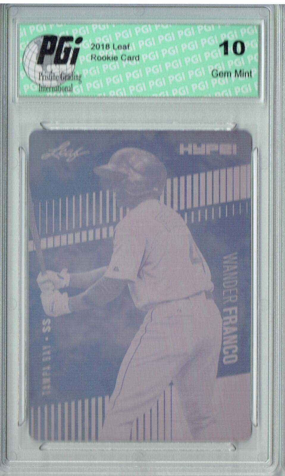 Wander Franco 2018 Leaf HYPE! #2 Rare Magenta Plate 1 of 1 Rookie Card PGI 10 - Slabbed Baseball Cards