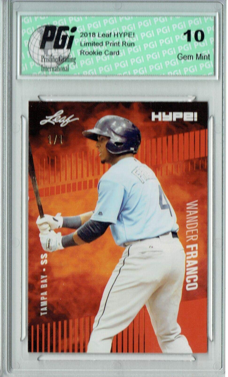 Wander Franco 2018 Leaf HYPE! #2 Orange Blank Back 1 of 1 Rookie Card PGI 10 - Leaf Baseball Cards