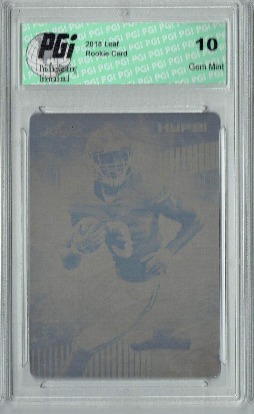 Calvin Ridley 2018 Leaf HYPE! #8 Rare Plate 1 of 1 Rookie Card PGI 10 - Football Slabbed Rookie Cards