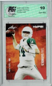 sam darnold 2018 leaf hype! #4a blank back 1 of 1 rookie card pgi 10 - leaf football cards