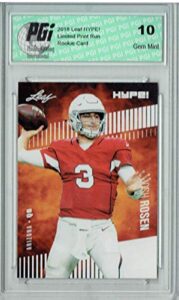 josh rosen 2018 leaf hype! #6a blank back 1 of 1 rookie card pgi 10 - leaf football cards