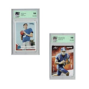 daniel jones ny giants 2019 leaf hype & donruss rookie card 2-pack pgi 10 - unsigned football cards