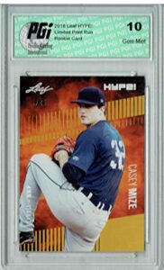 casey mize 2018 leaf hype! #11 the #1 of 25 rookie card pgi 10 - leaf baseball cards