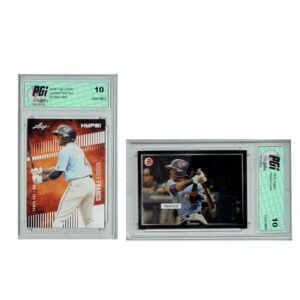 wander franco topps #4 55 bowman, leaf hype! #2 rookie card 2-pack pgi 10 - baseball slabbed rookie cards