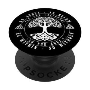 celtic tree of life shirt as above so below spiritual yoga popsockets swappable popgrip