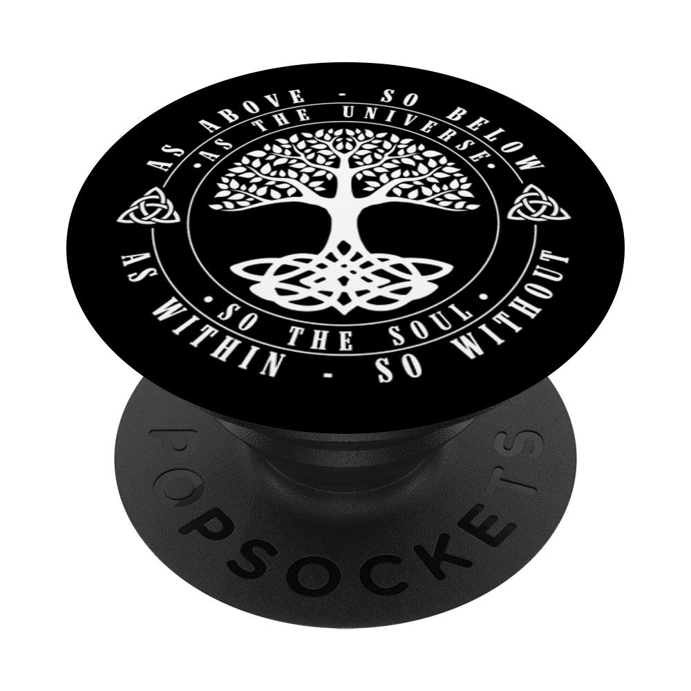 Celtic Tree Of Life Shirt As Above So Below Spiritual Yoga PopSockets Swappable PopGrip