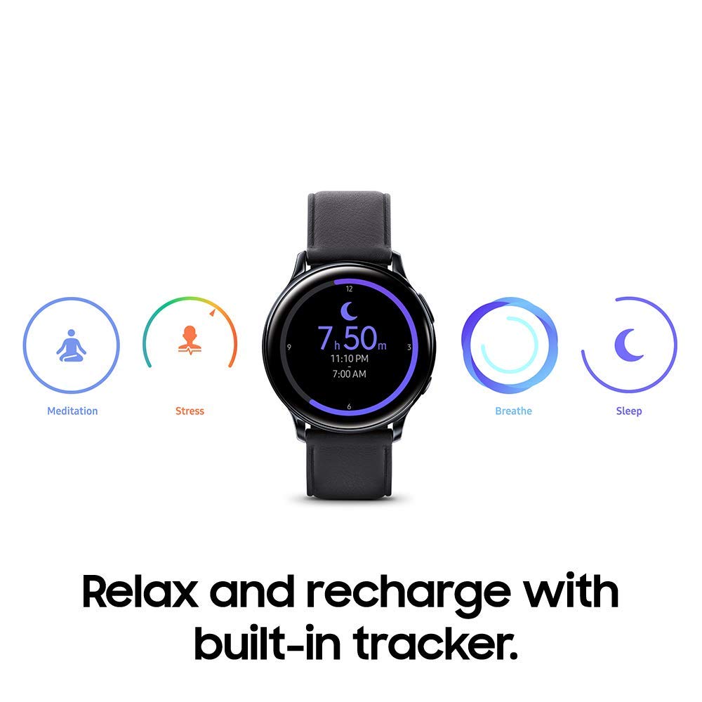 Samsung Galaxy Watch Active2 w/ enhanced sleep tracking analysis, auto workout tracking, and pace coaching (40mm), Cloud Silver - US Version with Warranty (Renewed)