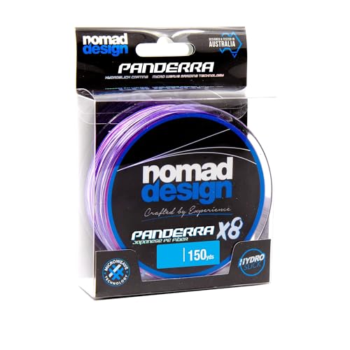 Nomad Design PANDERRA Cyan Multicolor X8 Braid 300YDS (Dia. 0.23mm) 20 pounds - Premium Multicolor PE Fiber Fishing Line with Micro Weave Technology, Hydroslick Coating, and Increased Casting Distance