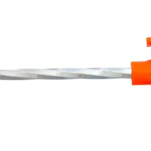 SE 10” Metal Twisted Tent Pegs with Orange Plastic Stoppers (10-Pack) - 909NRC-T10