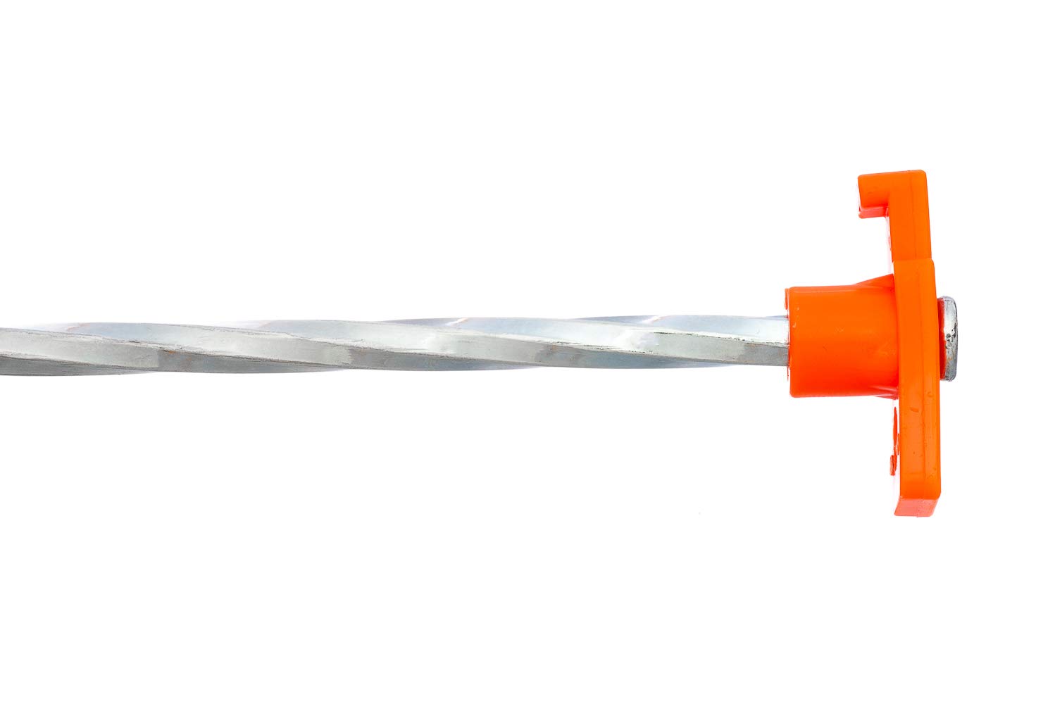 SE 10” Metal Twisted Tent Pegs with Orange Plastic Stoppers (10-Pack) - 909NRC-T10