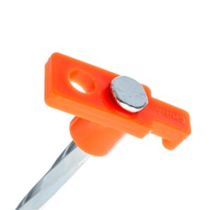 SE 10” Metal Twisted Tent Pegs with Orange Plastic Stoppers (10-Pack) - 909NRC-T10