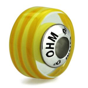 ohm lemon jelly roll glass bead