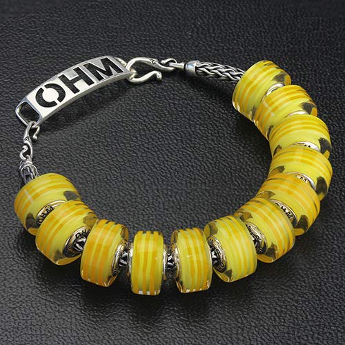 OHM Lemon Jelly Roll Glass Bead