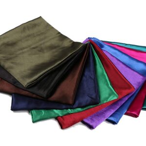 35" Womens Large Satin Square Scarf Silk Feeling Hair Wrapping Gift Headscarf Scarves Black