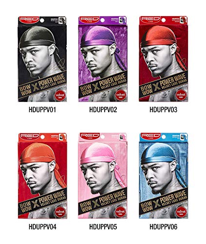 KISS RED Bow Wow Power Wave Velvet Luxe Durag (Charcoal Grey)