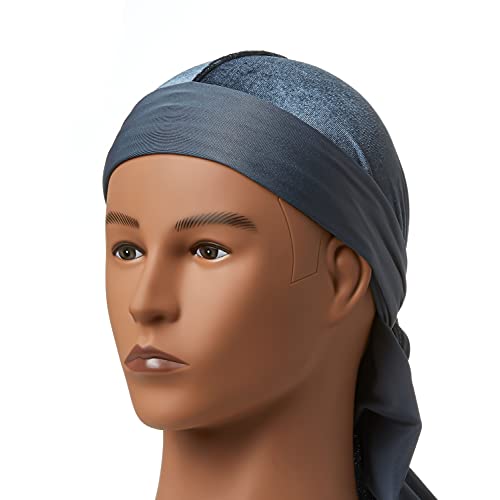 KISS RED Bow Wow Power Wave Velvet Luxe Durag (Charcoal Grey)