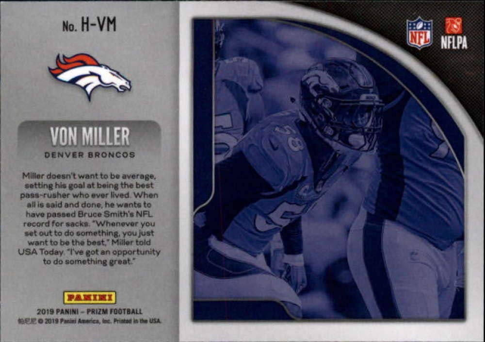 2019 Panini Prizm Hype #6 Von Miller Denver Broncos NFL Football Trading Card