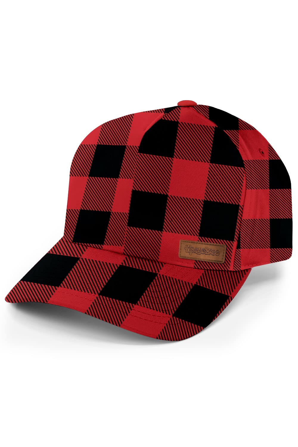 Tipsy Elves Buffalo Plaid Baseball Hat - Plaid Christmas Hats for Men & Women