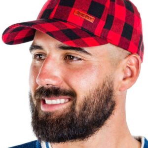 Tipsy Elves Buffalo Plaid Baseball Hat - Plaid Christmas Hats for Men & Women