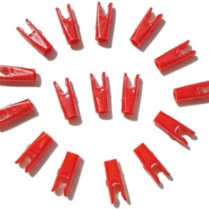 AMEYXGS Archery Aluminum Pin Nocks Bushing with Plastic Arrow Nock DIY Arrow Accessories for ID 4.2/6.0/6.2 mm Arrow Shaft (Red ID 4.2mm)