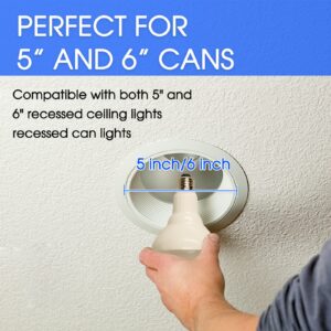 Energetic LED Recessed Light Bulbs BR30, 65W Equivalent, Dimmable, Warm White 3000K, Indoor Flood Lights for Recessed Cans, UL Listed, 6 Pack