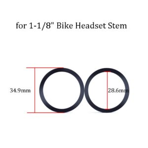 ONGHSD 9 Pieces/Set Carbon Fiber Bike Headset Spacer Kit 1/2/3/5/8/10/15/20/30mm MTB Bike Headset Rings Bicycle Headset Spacer Kit Fits for 1 1/8 Inch Road Mountain Bike Stem Spacers