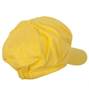 e4Hats.com Mario Luigi Wario Waluigi Heat Transferred Cotton Elastic Newsboy Cap - Yellow OSFM