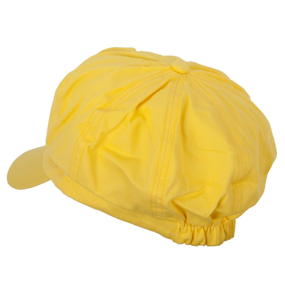 e4Hats.com Mario Luigi Wario Waluigi Heat Transferred Cotton Elastic Newsboy Cap - Yellow OSFM