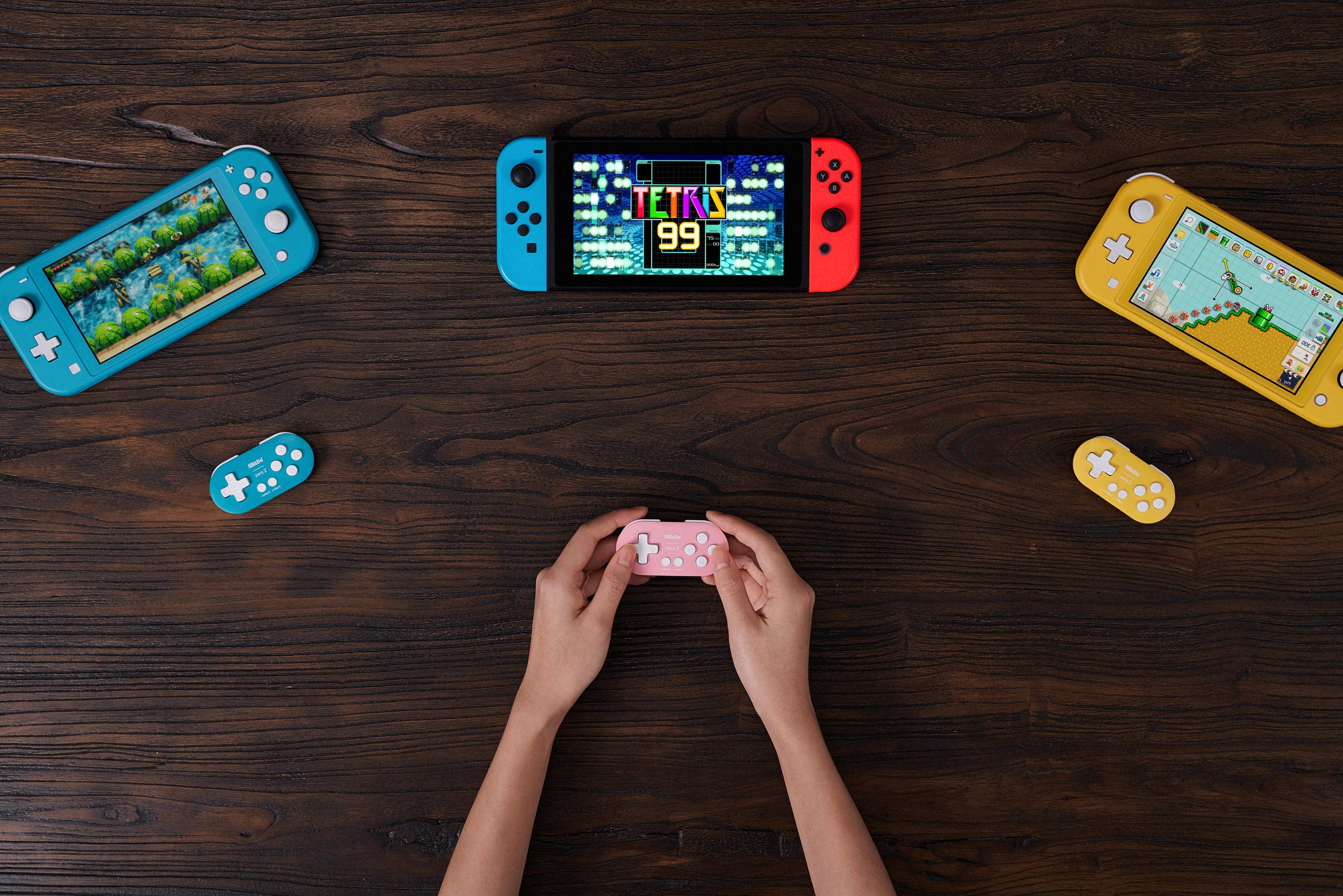 8Bitdo Zero 2 Bluetooth Gamepad Keychain Sized Mini Controller for Switch, Windows, Android, macOS & Raspberry Pi(Pink Edition) - Nintendo Switch